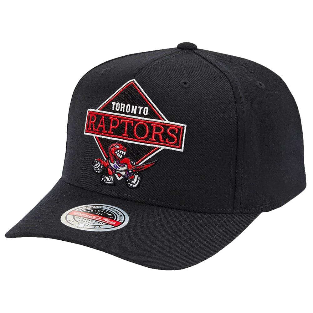 Mitchell And Ness Caps Toronto Raptors Mitchell & Ness NBA Diamond One Curve Snapback Hat - Black