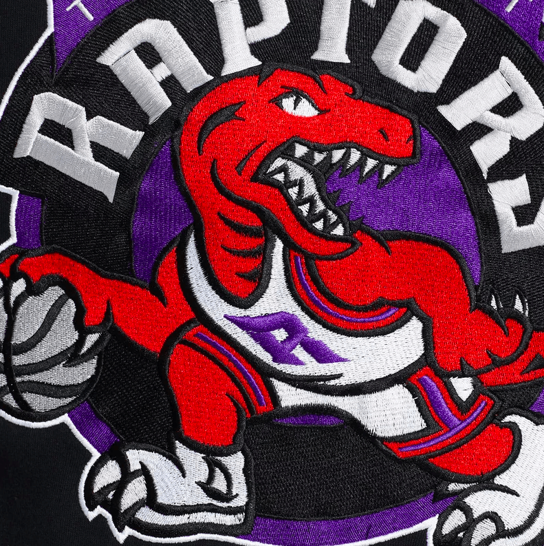 Mitchell And Ness Jumpers Toronto Raptors Mitchell & Ness NBA Embroidered HWC Logo Crew Jumper - Black