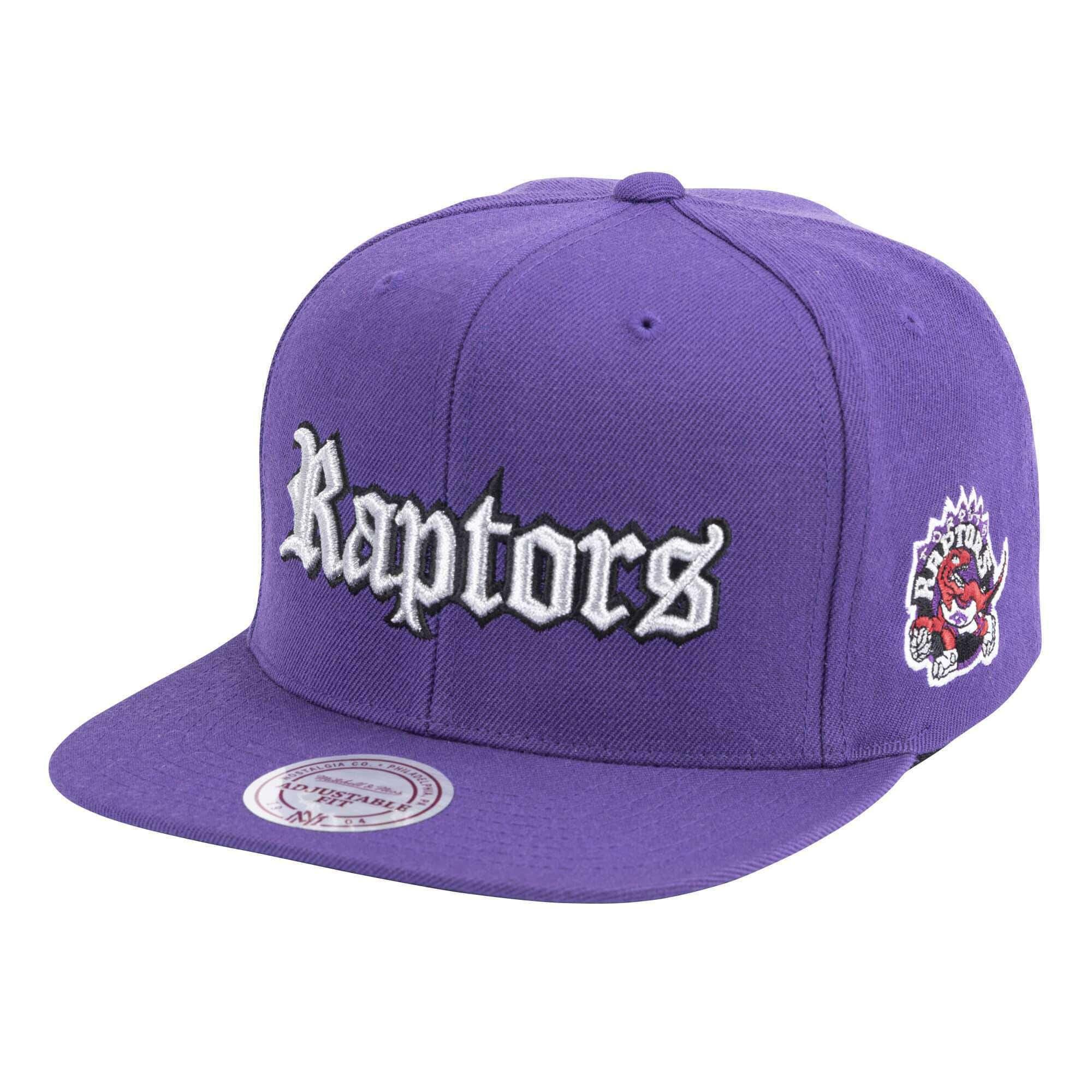 Mitchell And Ness Caps Toronto Raptors Mitchell & Ness NBA Faded Gothic Snapback Hat - Purple