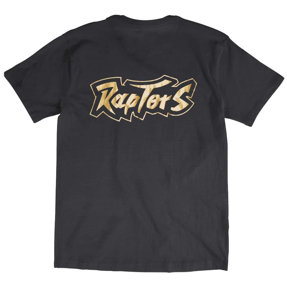Mitchell And Ness T-Shirts Toronto Raptors Mitchell & Ness NBA Foil Logo T-Shirt - Faded Black