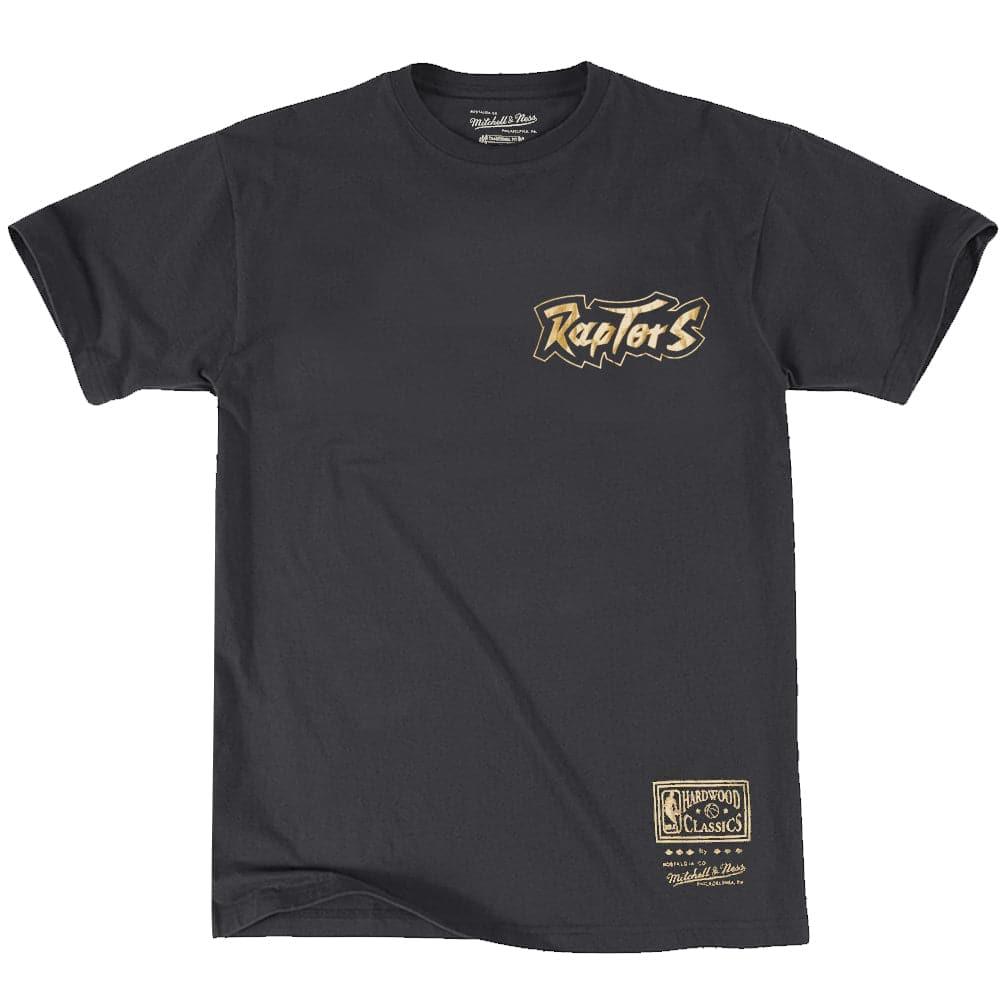 Mitchell And Ness T-Shirts Toronto Raptors Mitchell & Ness NBA Foil Logo T-Shirt - Faded Black