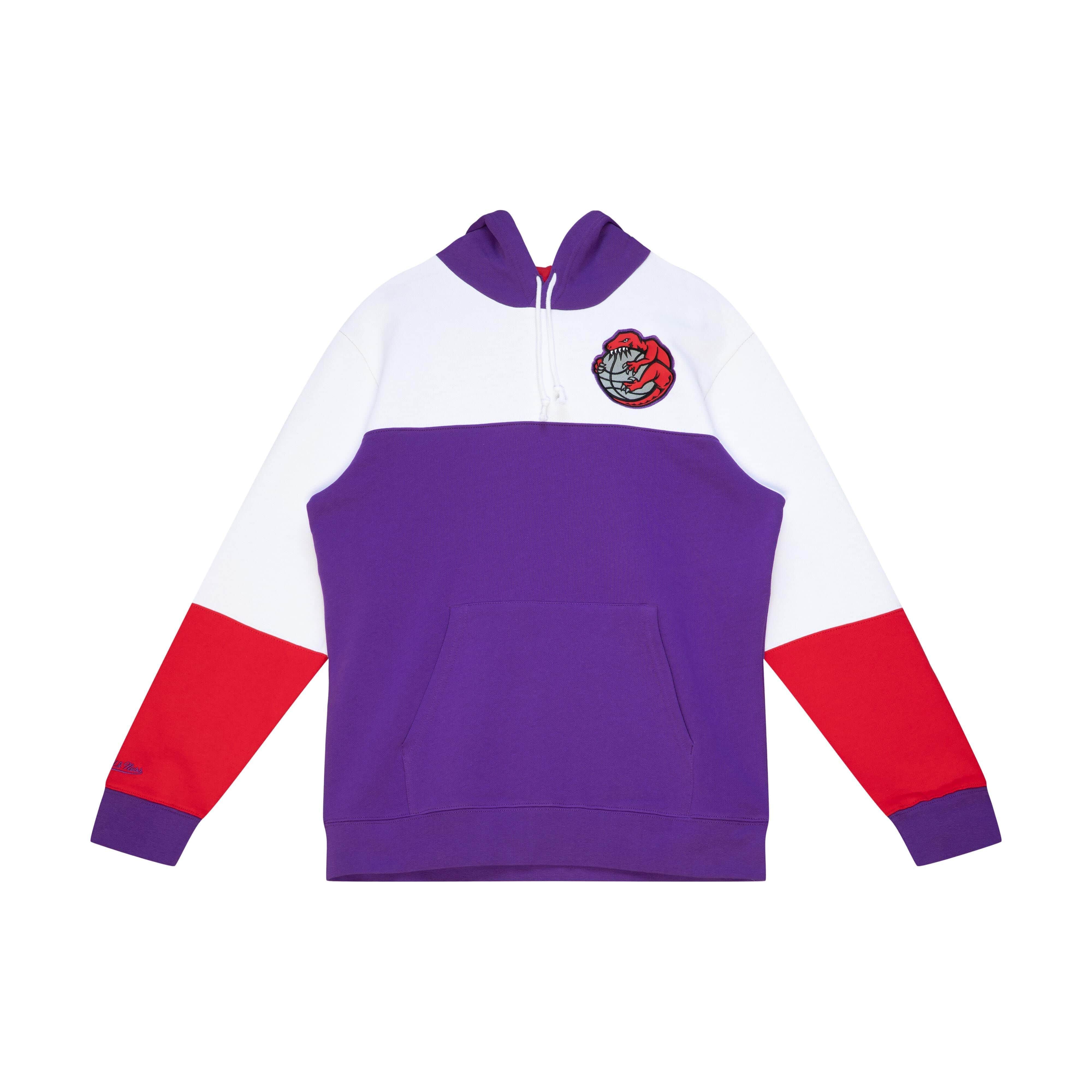 Mitchell And Ness Jumpers Toronto Raptors Mitchell & Ness NBA Fusion Fleece 2.0 Hoodie Jumper - Purple