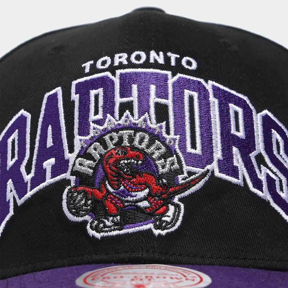 Mitchell And Ness Caps Toronto Raptors Mitchell & Ness NBA HWC Team Arch Pro Crown Snapback Hat - Black