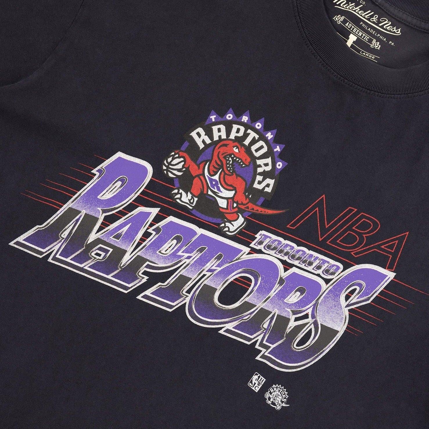 Mitchell And Ness T-Shirts Toronto Raptors Mitchell & Ness NBA Last Second Shot Vintage T-Shirt - Faded Black