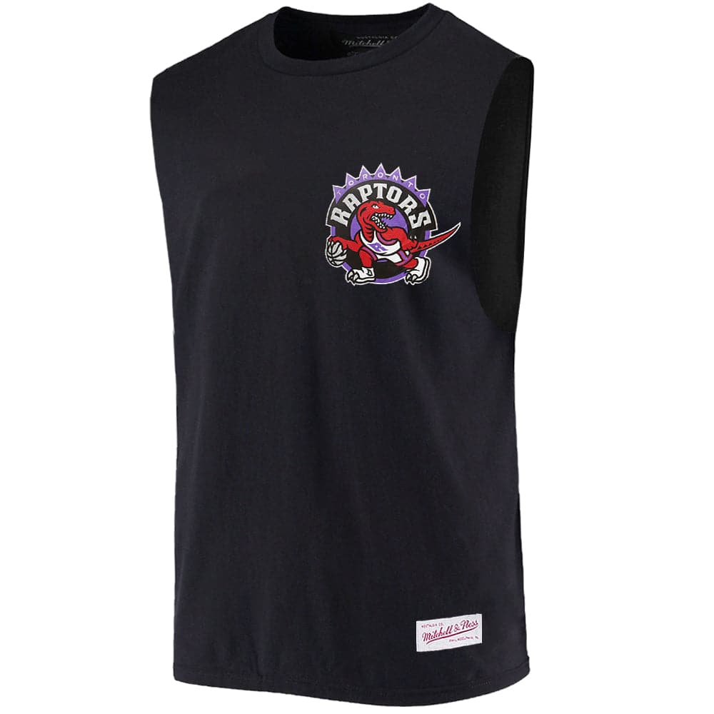 Mitchell And Ness T-Shirts Toronto Raptors Mitchell & Ness NBA Retro Repeat Sleeveless Muscle T-Shirt - Black