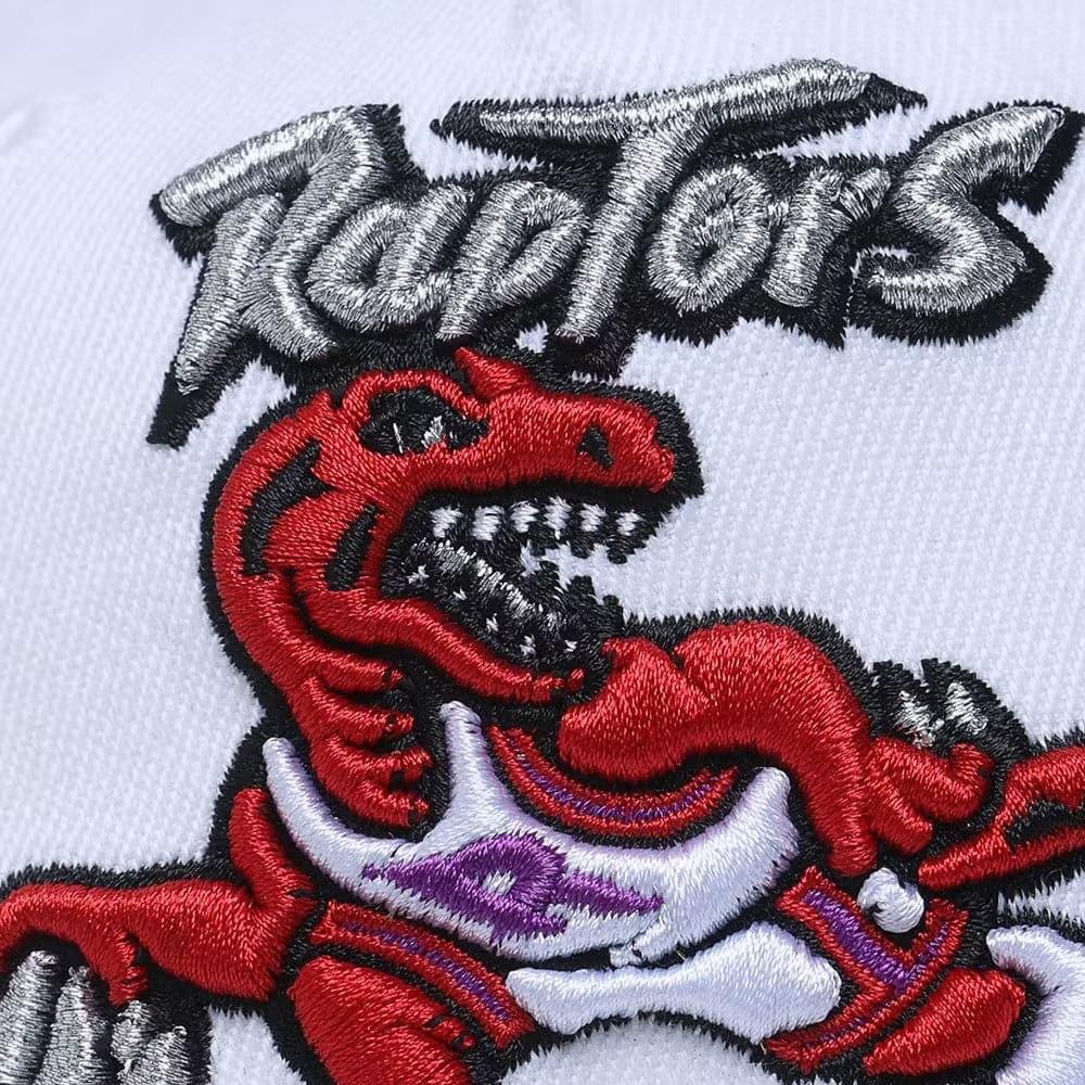 Mitchell And Ness Caps Toronto Raptors Mitchell & Ness NBA Short Hook Classic Red Snapback Hat - White