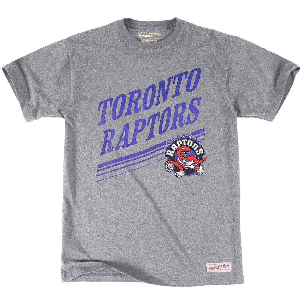 Mitchell And Ness T-Shirts Toronto Raptors Mitchell & Ness NBA Spin Move T-Shirt - Grey