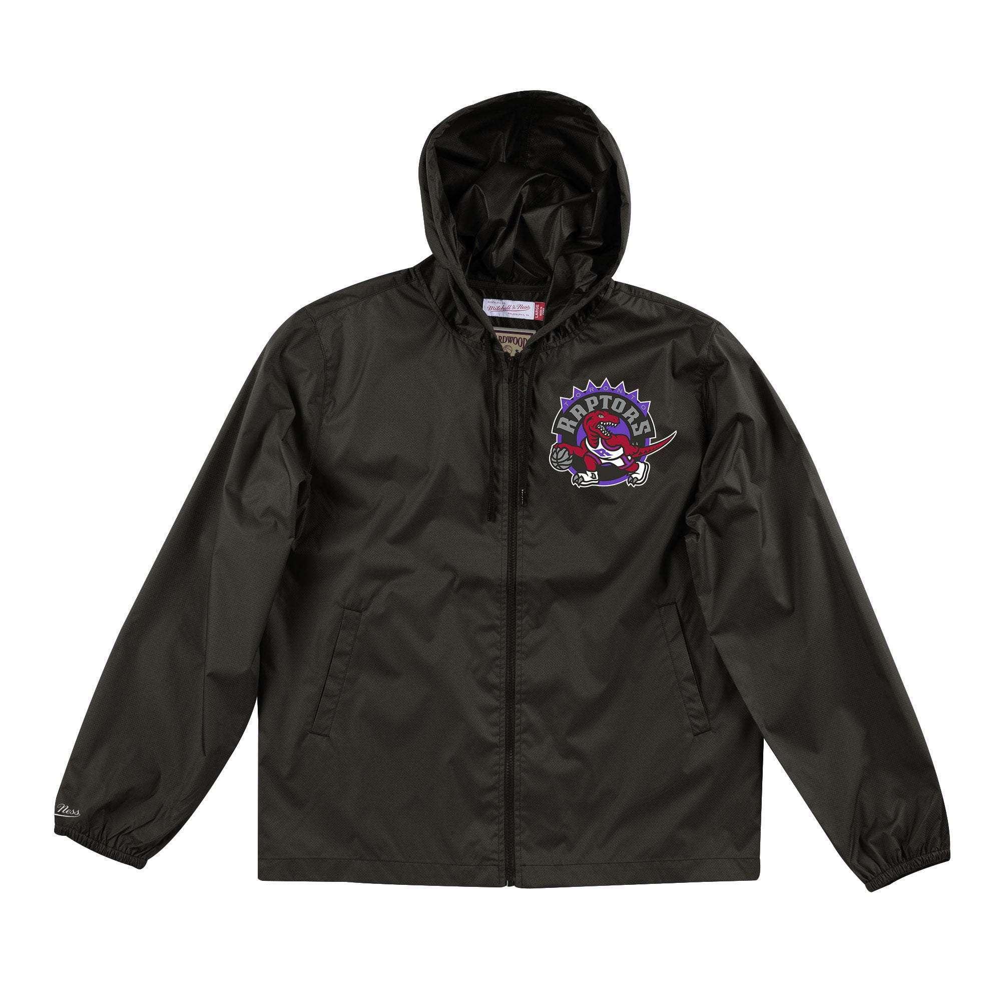 Mitchell And Ness Jackets Toronto Raptors Mitchell & Ness NBA Team Captain Windbreaker Jacket - Black
