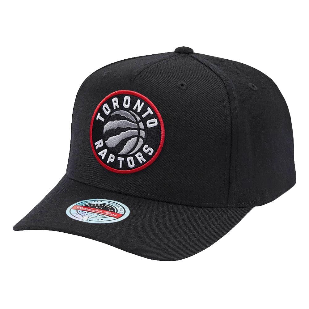 Mitchell And Ness Caps Toronto Raptors Mitchell & Ness NBA Team Classic Red Snapback Hat - Black