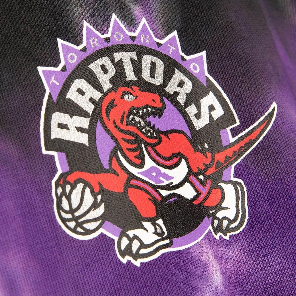 Mitchell And Ness Jumpers Toronto Raptors Mitchell & Ness NBA Tie Dye Premium Hoodie Jumper - Purple