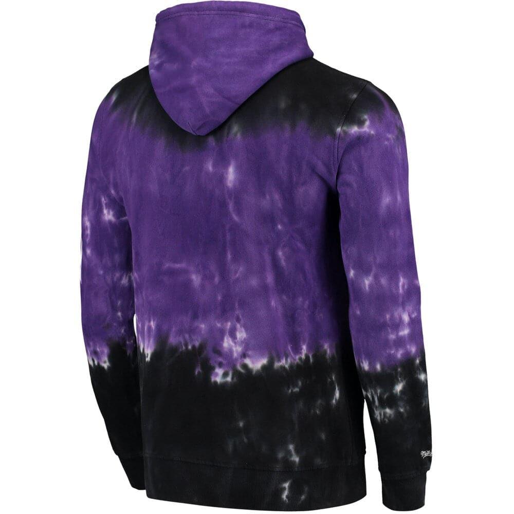 Mitchell And Ness Jumpers Toronto Raptors Mitchell & Ness NBA Tie Dye Premium Hoodie Jumper - Purple
