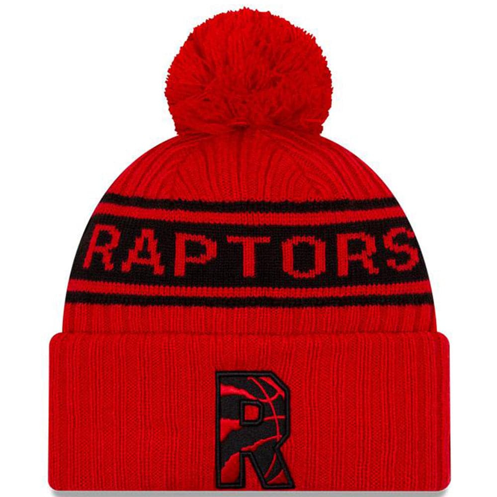 New Era Beanies Toronto Raptors New Era NBA 2021 Draft Pom Knit Beanie - Red