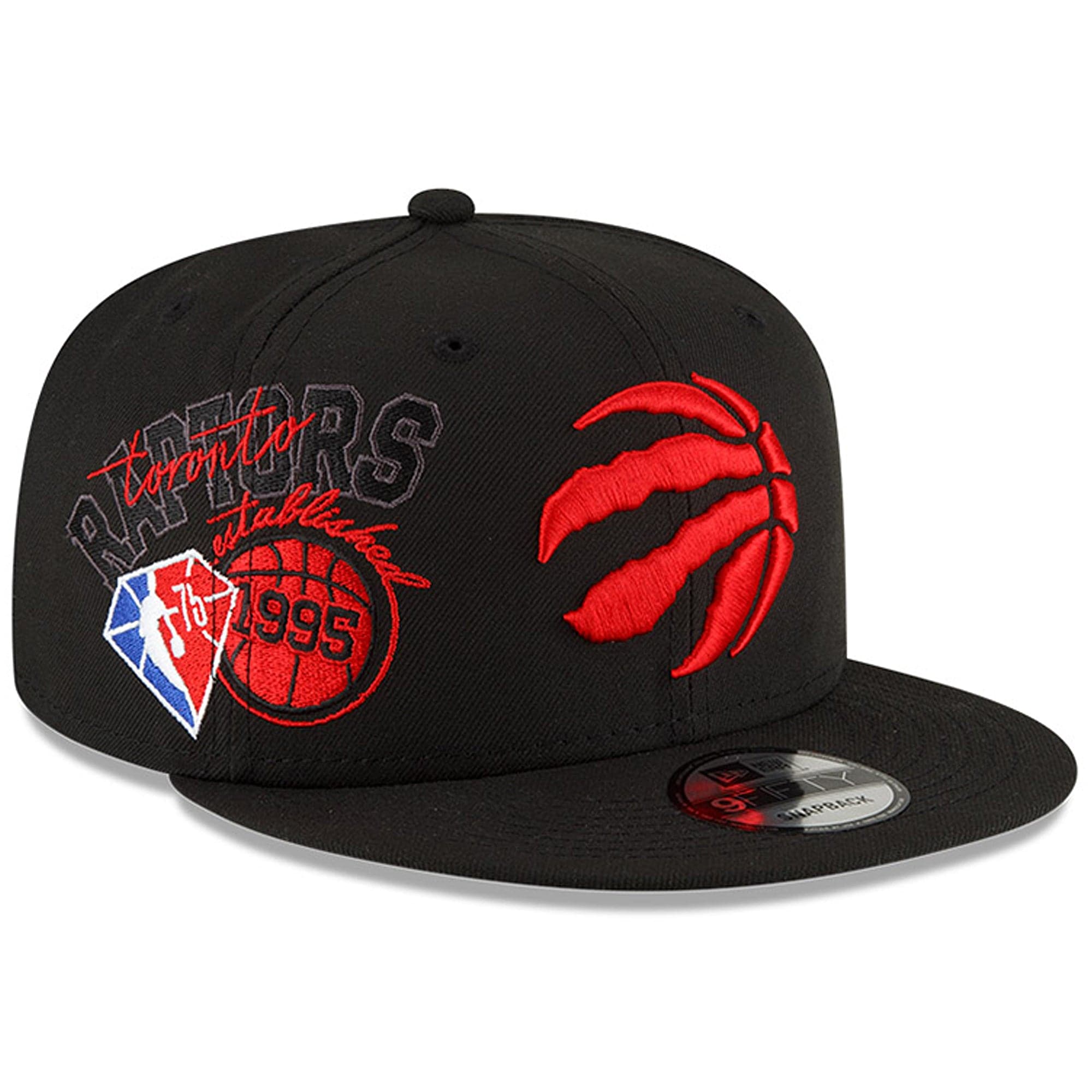 New Era Caps Toronto Raptors New Era NBA 21-22 Back Half 9FIFTY Snapback Hat - Black