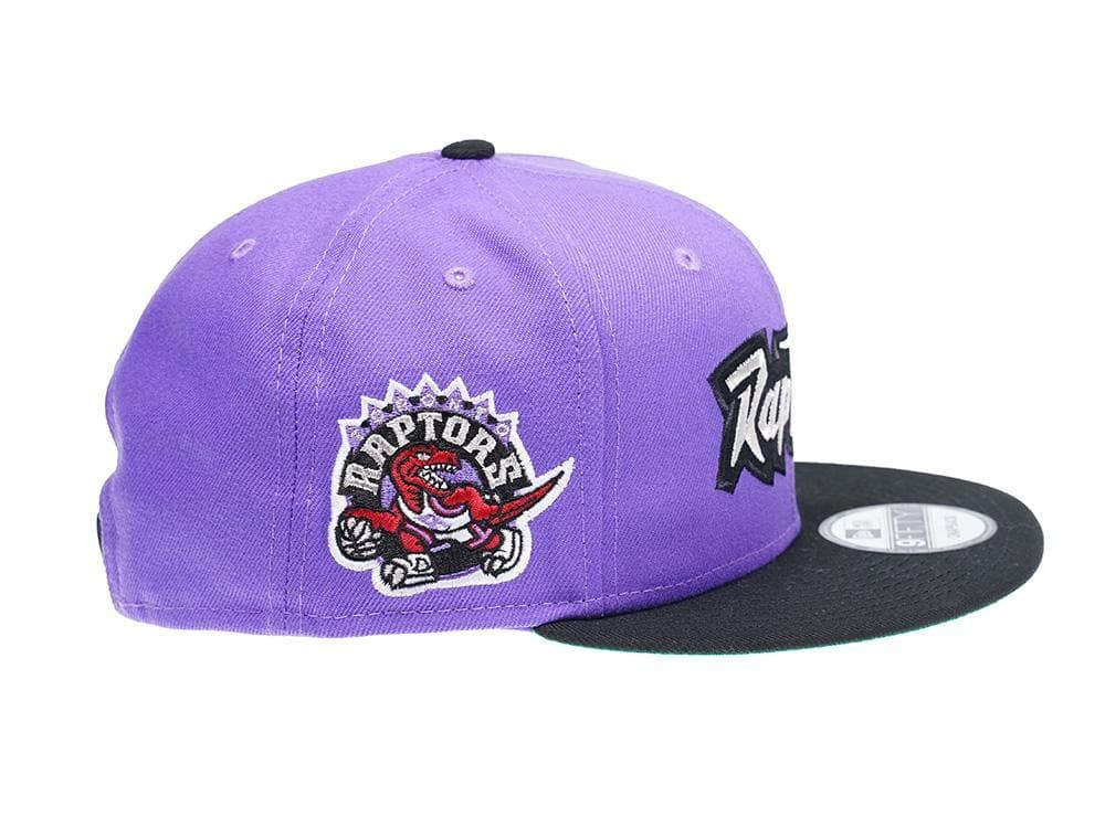 New Era Caps Toronto Raptors New Era NBA Hardwood Classics Wordmark 9FIFTY Snapback Hat - Purple