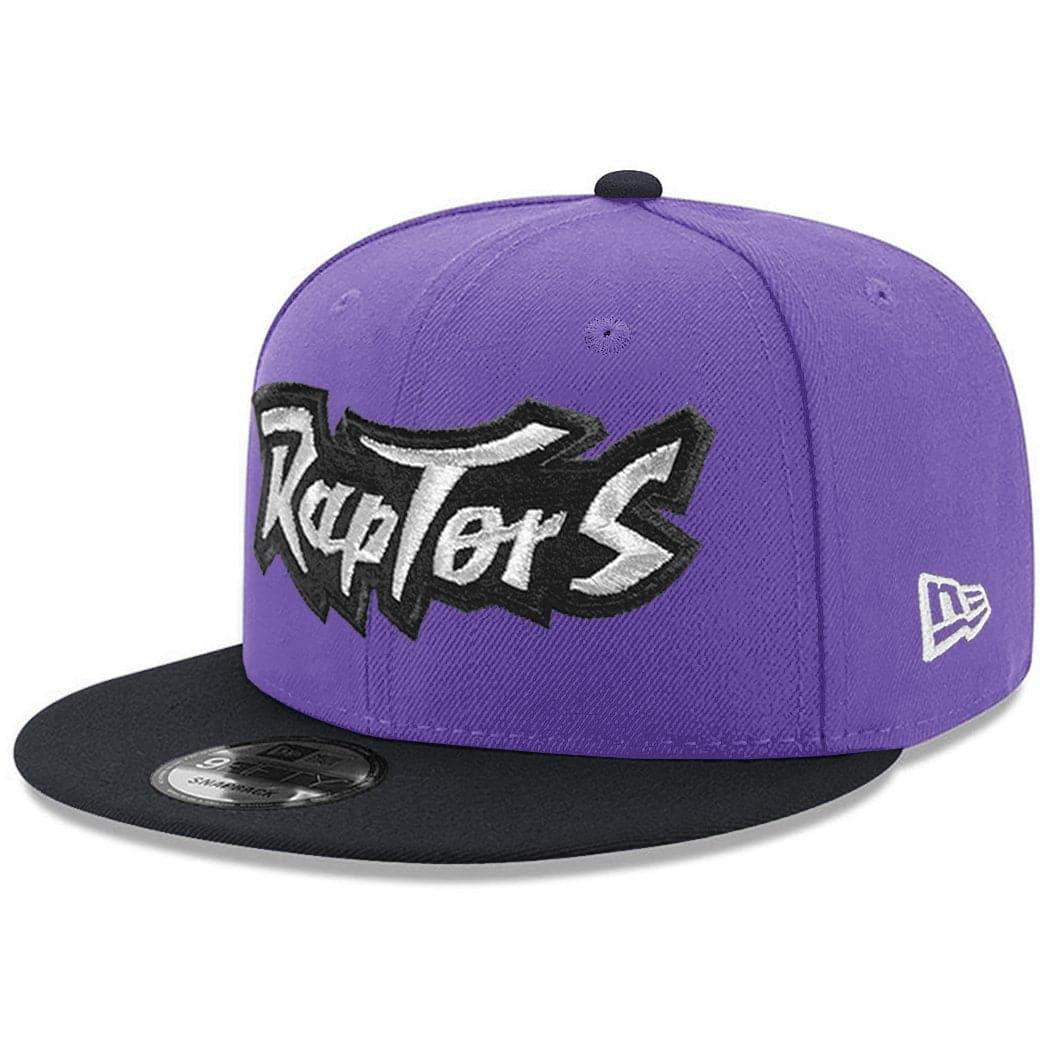 New Era Caps Toronto Raptors New Era NBA Hardwood Classics Wordmark 9FIFTY Snapback Hat - Purple