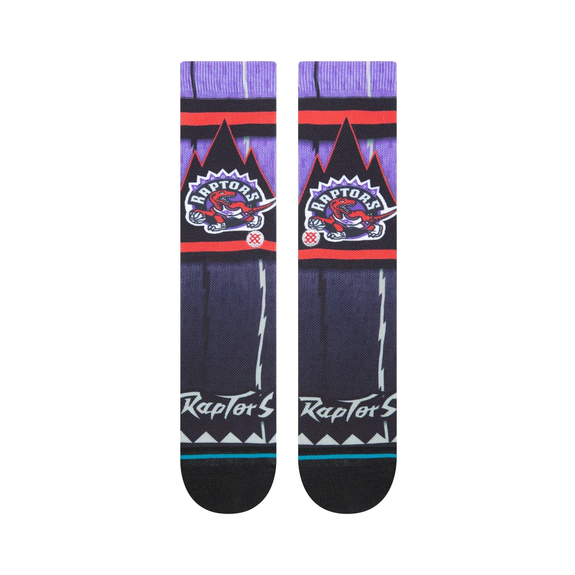 Stance Socks Large (9-12 US) Toronto Raptors Stance NBA HWC Logo Fader Crew Socks - Purple