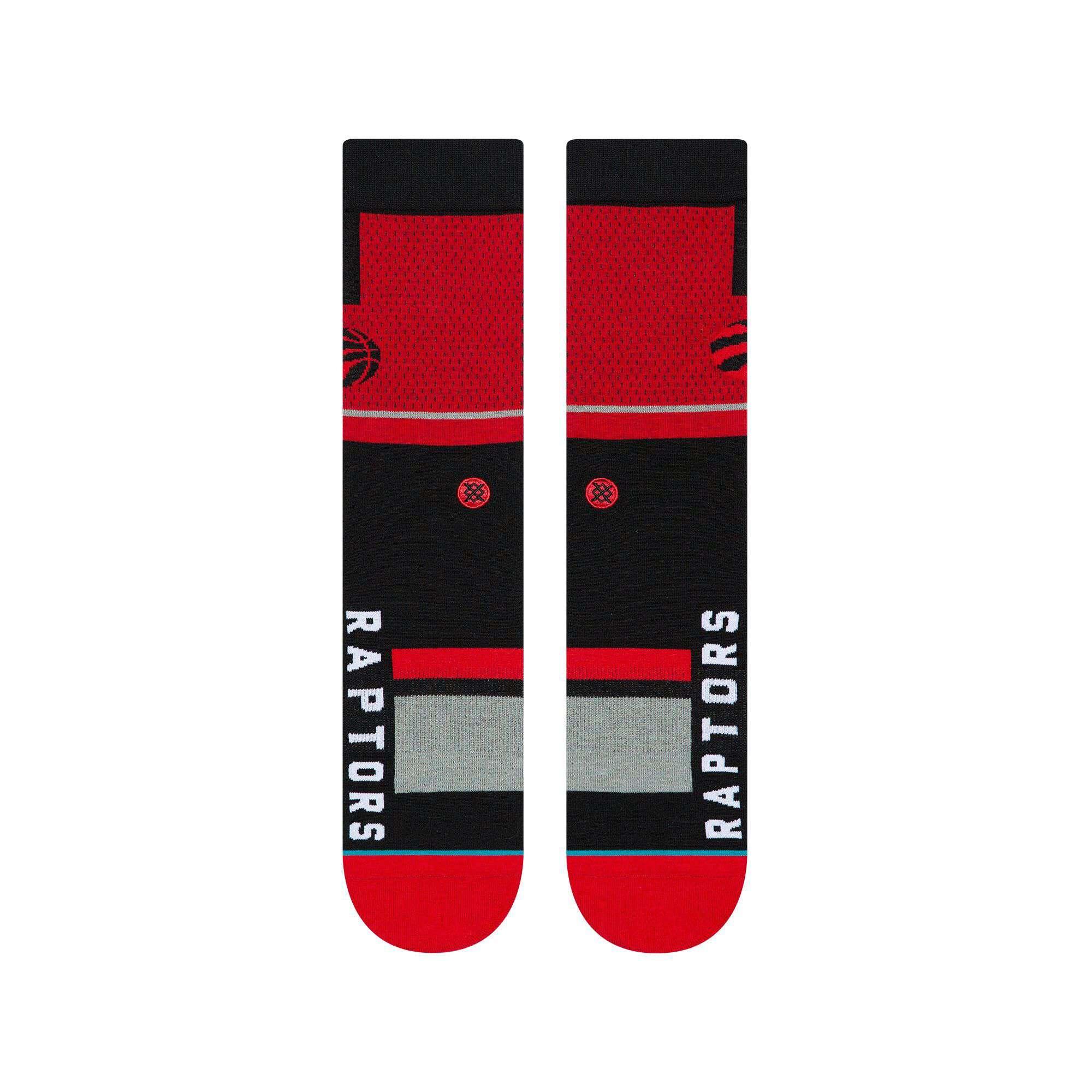 Stance Socks Toronto Raptors Stance NBA Shortcut Crew Socks - Red/Black