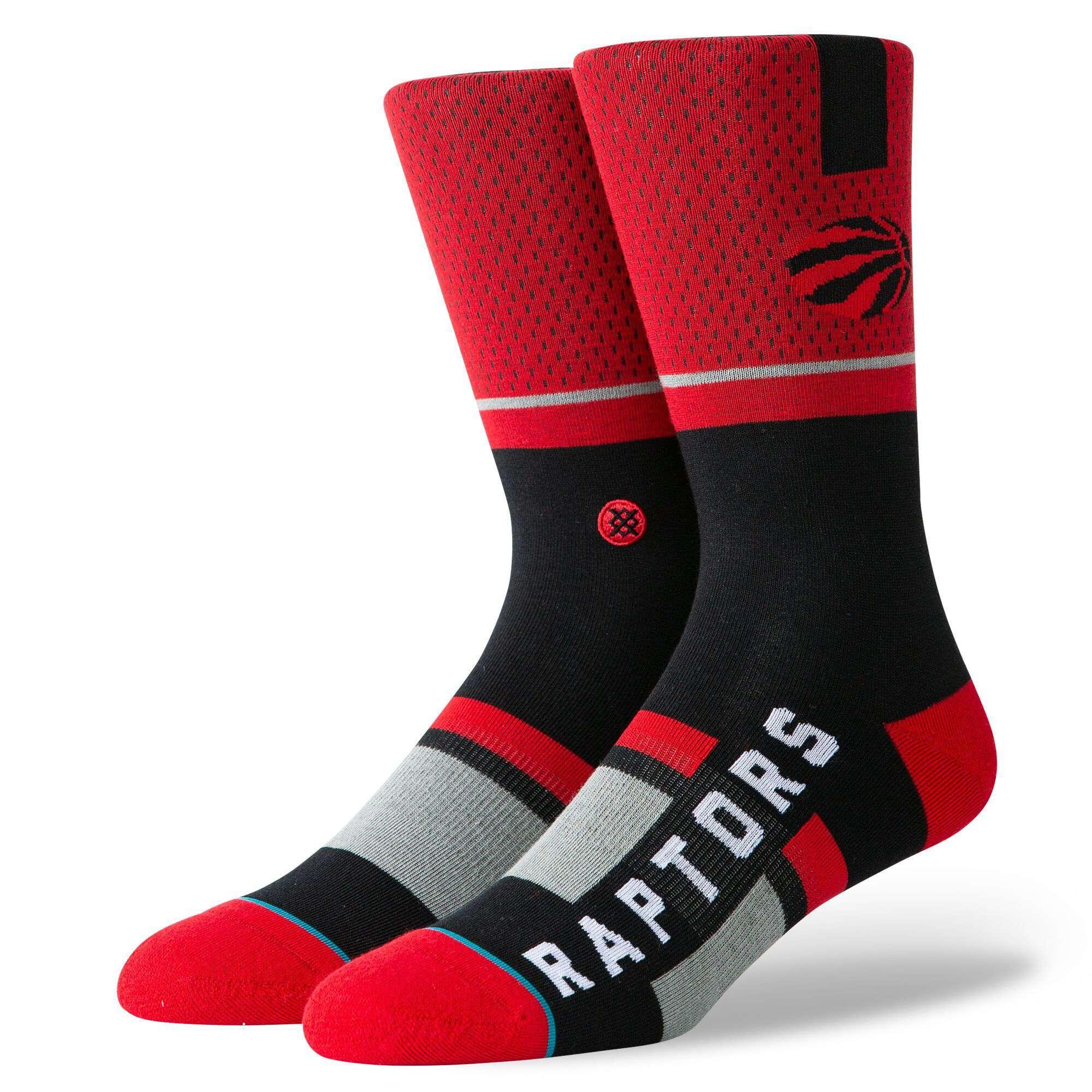 Stance Socks Toronto Raptors Stance NBA Shortcut Crew Socks - Red/Black