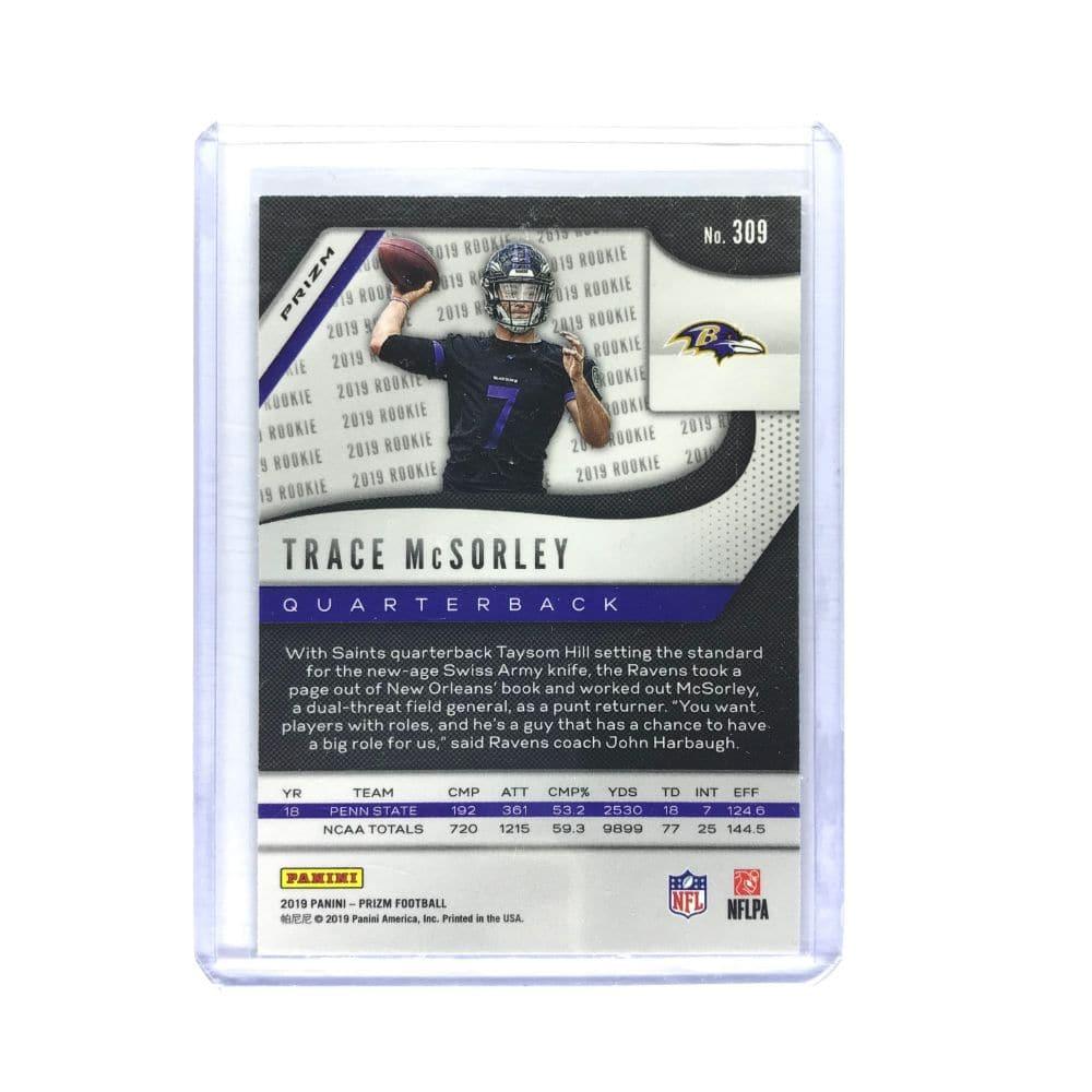 Panini Cards Trace McSorley Baltimore Ravens 2019 Panini Prizm NFL Rookie Silver Card