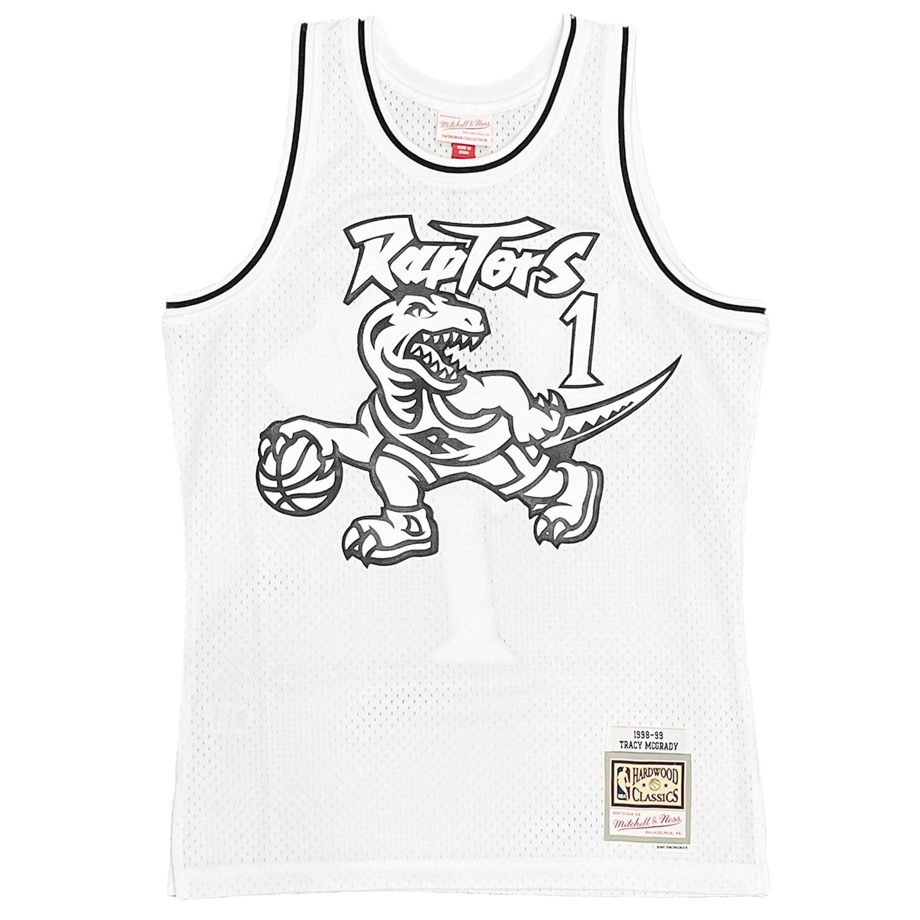 Mitchell And Ness Jerseys Tracy McGrady Toronto Raptors Mitchell & Ness NBA Black & White Swingman Jersey - White