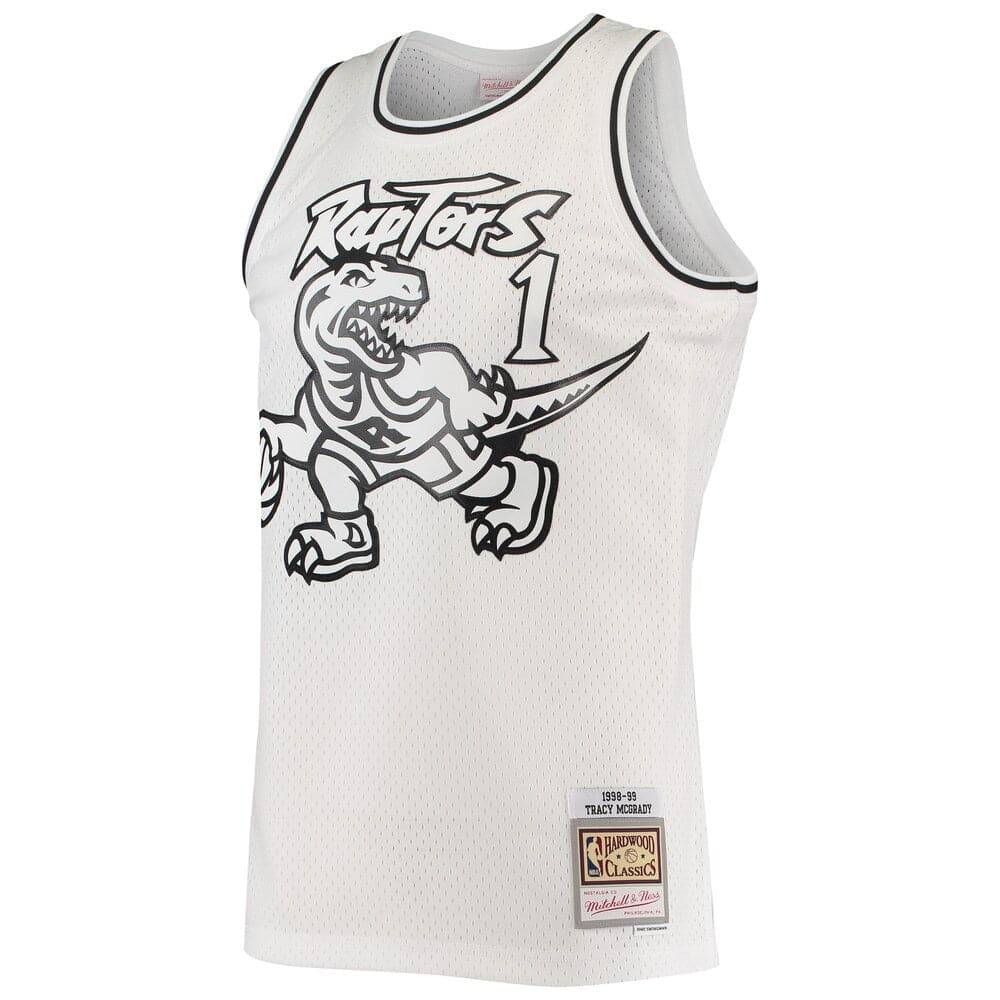Mitchell And Ness Jerseys Tracy McGrady Toronto Raptors Mitchell & Ness NBA Black & White Swingman Jersey - White