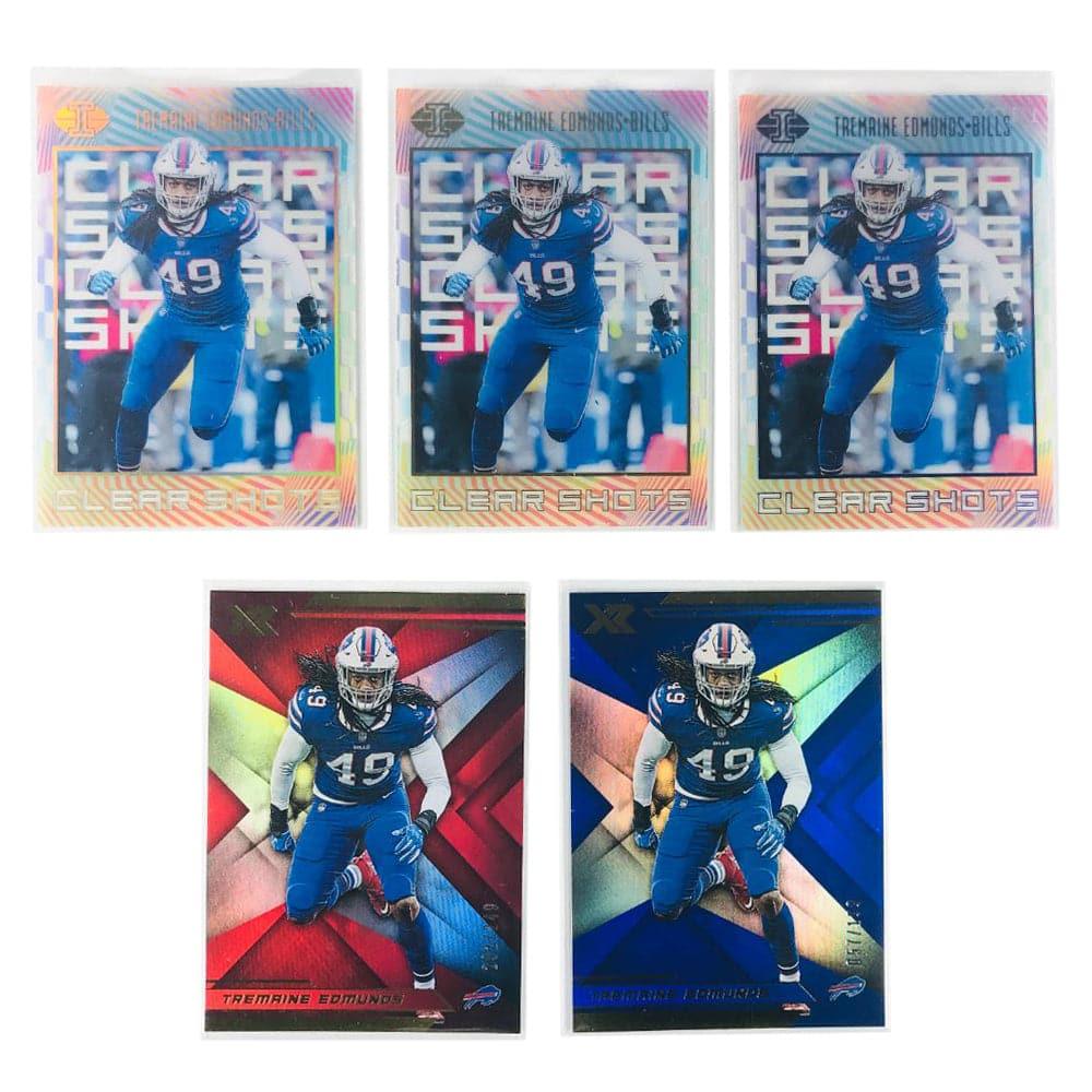 Panini Cards Tremaine Edmunds Buffalo Bills Panini NFL 5 Parallel/Insert Card Set