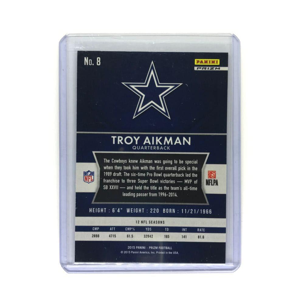 Panini Cards Troy Aikman Dallas Cowboys 2015 Panini Prizm Blue NFL Card