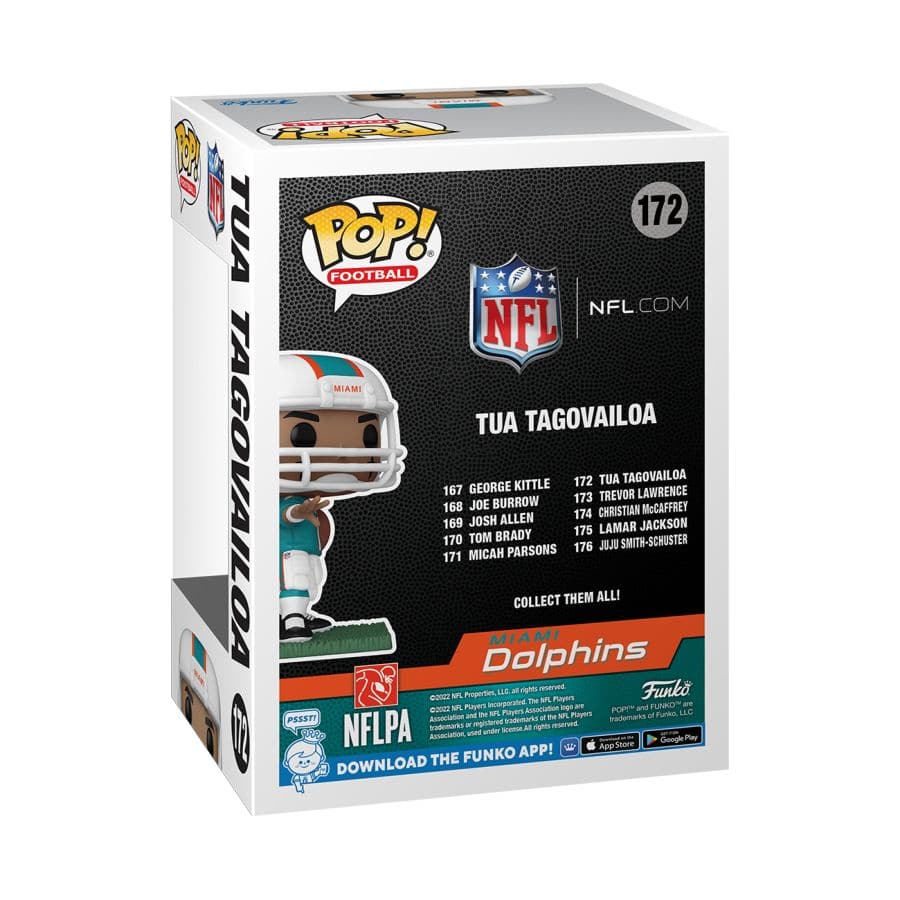 Funko Figures Tua Tagovailoa Miami Dolphins Funko NFL Pop Vinyl Figure - Aqua