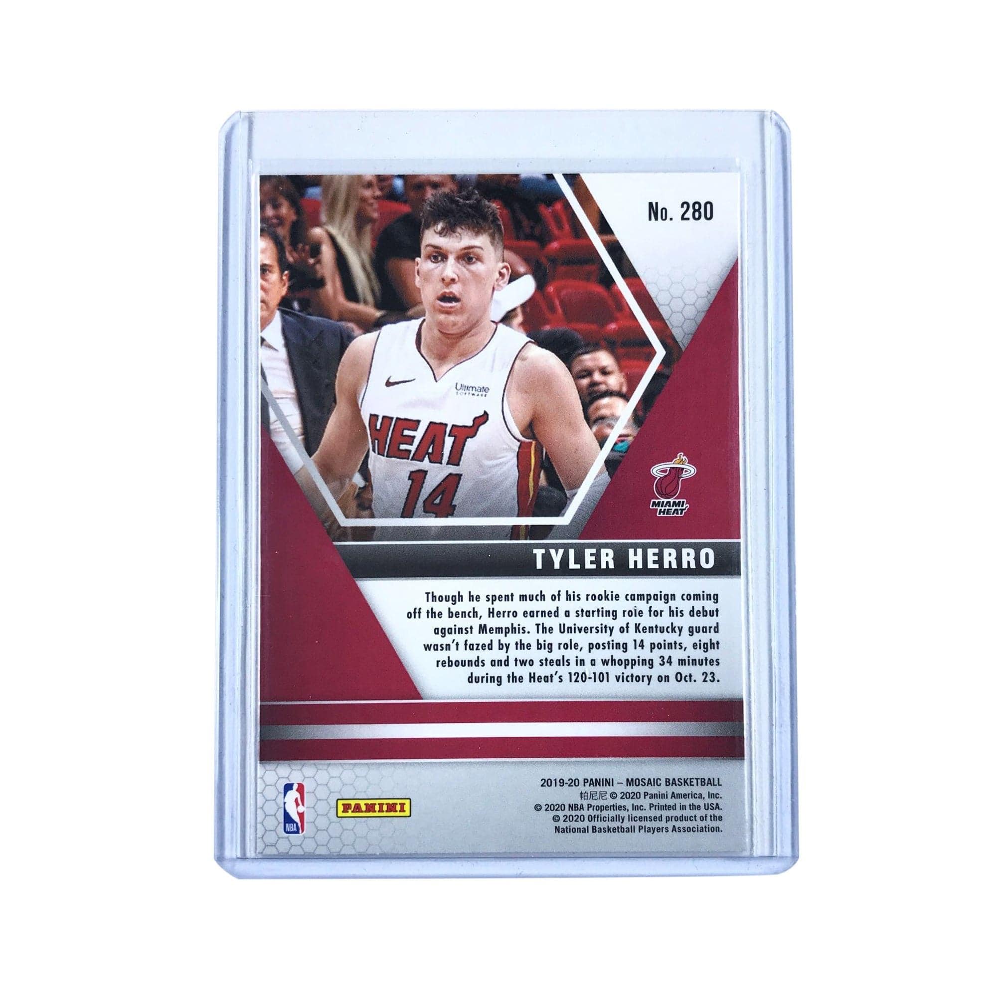Panini Cards Tyler Herro Miami Heat 2019-20 Panini Mosaic NBA Debut Rookie 280 Card