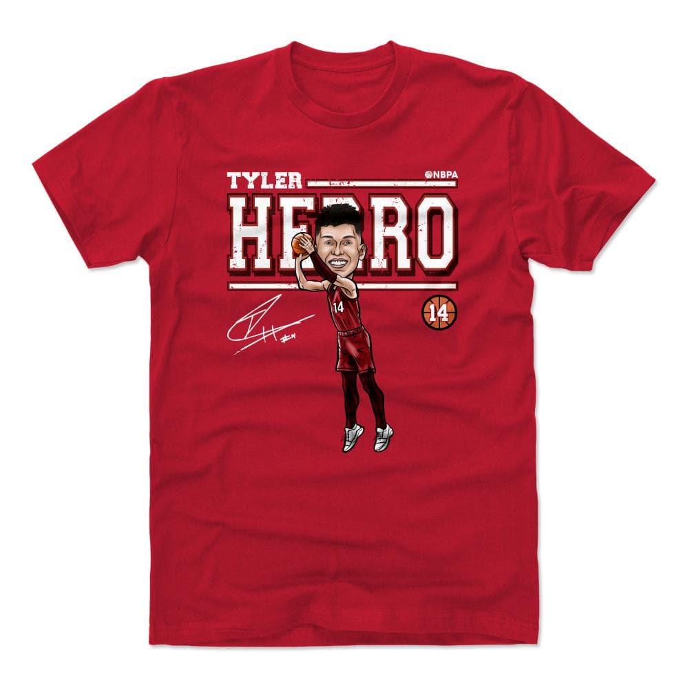 500 Level T-Shirts Tyler Herro Miami Heat 500 Level NBA Cartoon T-Shirt - Red