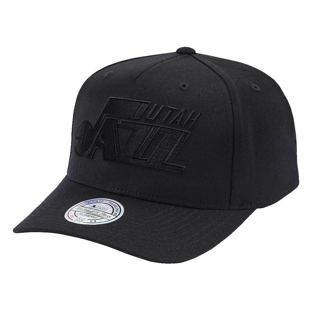 Mitchell And Ness Caps Utah Jazz Mitchell & Ness NBA All Black 110 Curve Snapback Hat