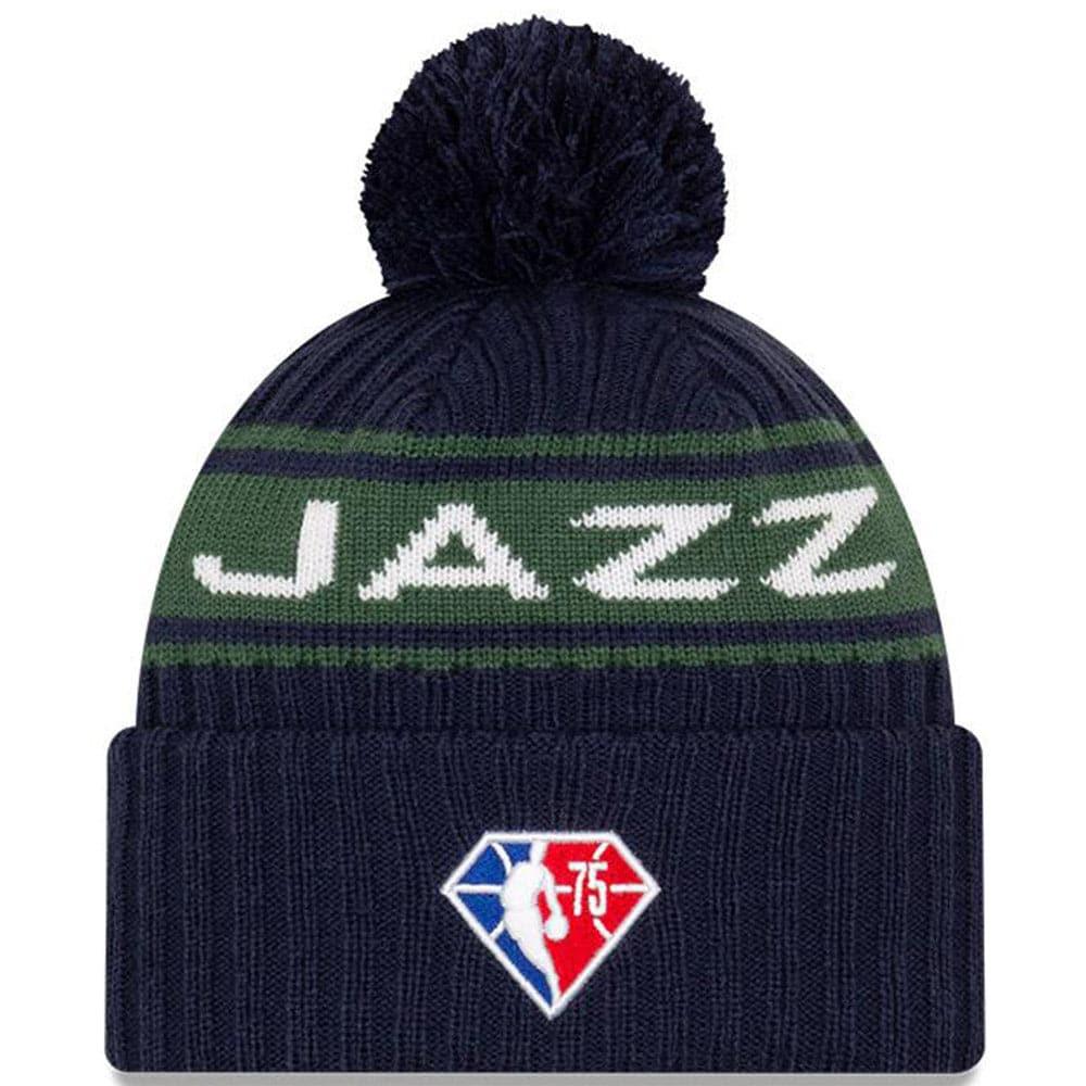 New Era Beanies Utah Jazz New Era NBA 2021 Draft Pom Knit Beanie - Navy