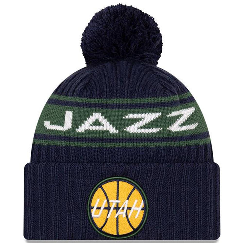 New Era Beanies Utah Jazz New Era NBA 2021 Draft Pom Knit Beanie - Navy