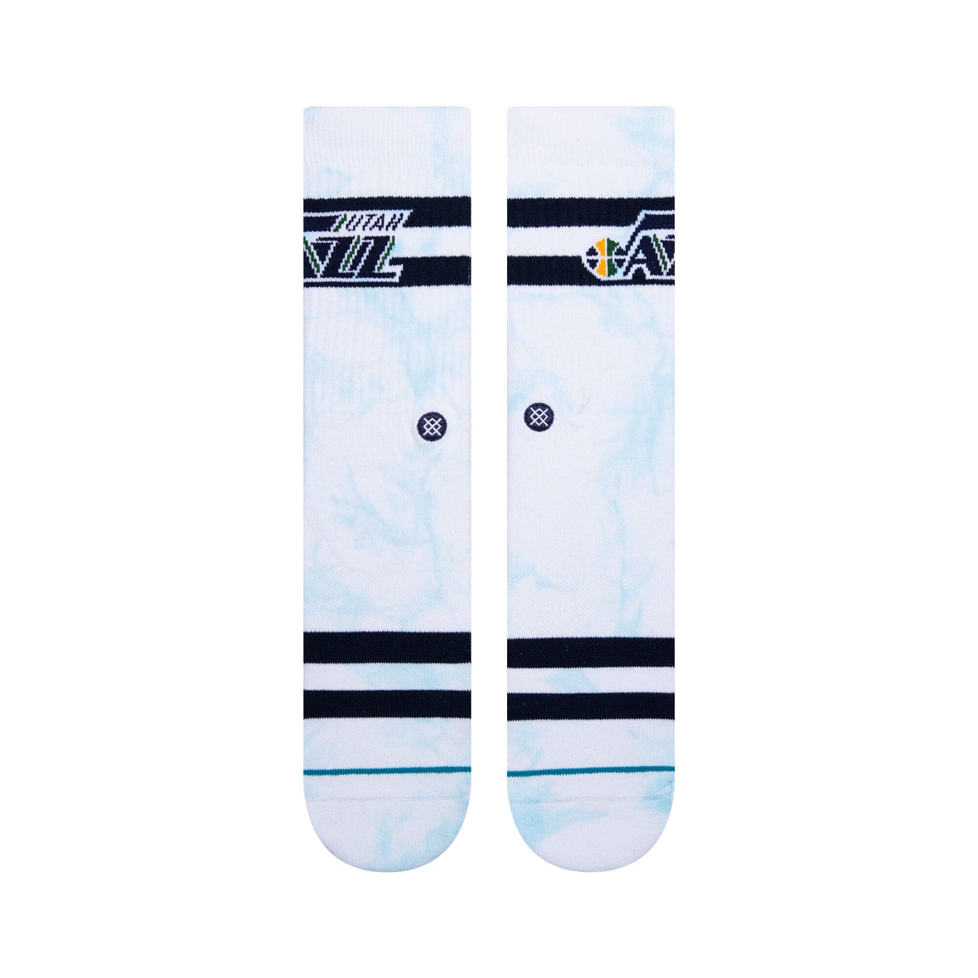 Stance Socks Large (9-12 US) Utah Jazz Stance NBA Team Dyed Crew Socks - White
