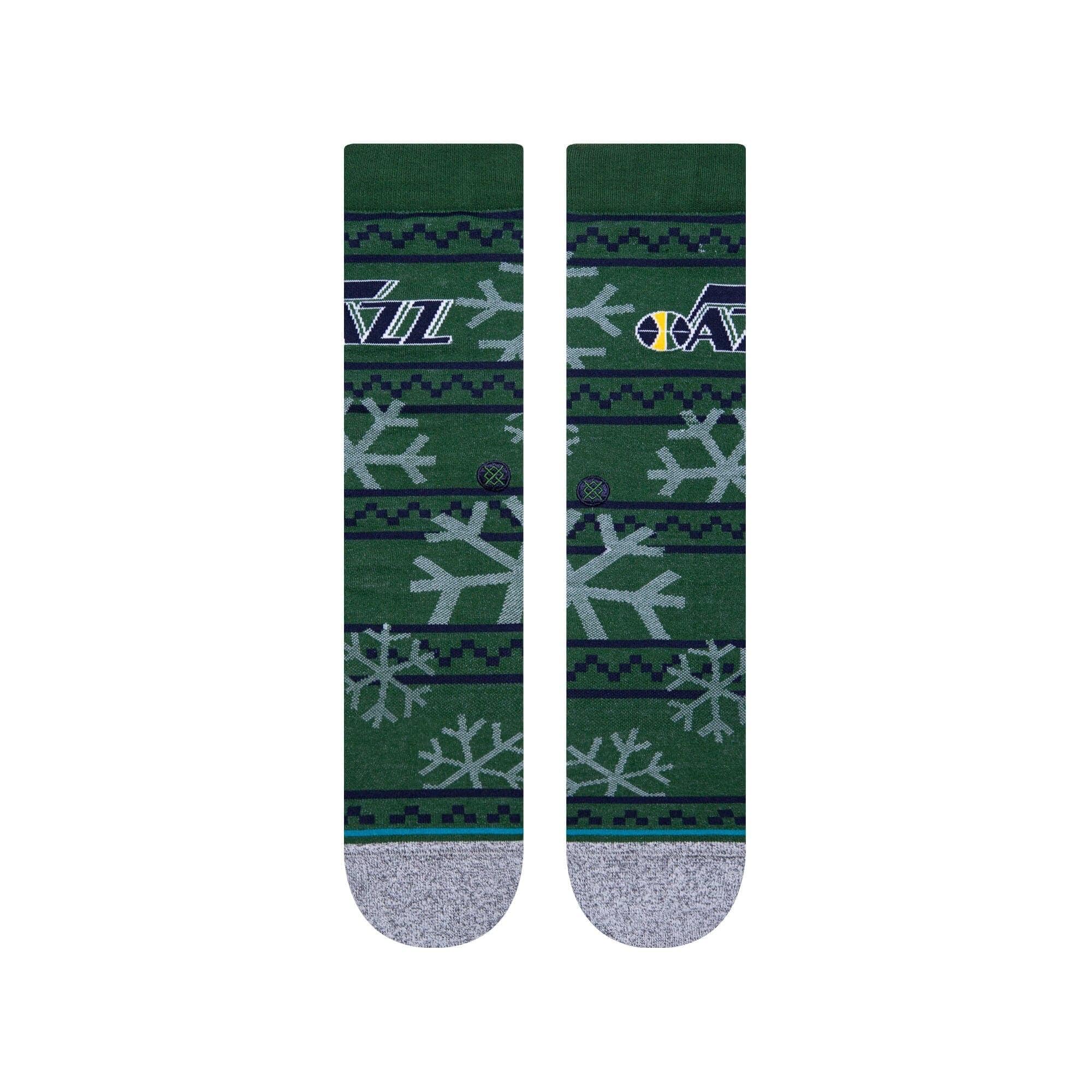 Stance Socks Large (9-12 US) Utah Jazz Stance NBA Team Frosted Crew Socks - Green