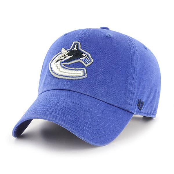 47 Brand Caps Vancouver Canucks '47 NHL Team Clean Up Strapback Hat - Blue