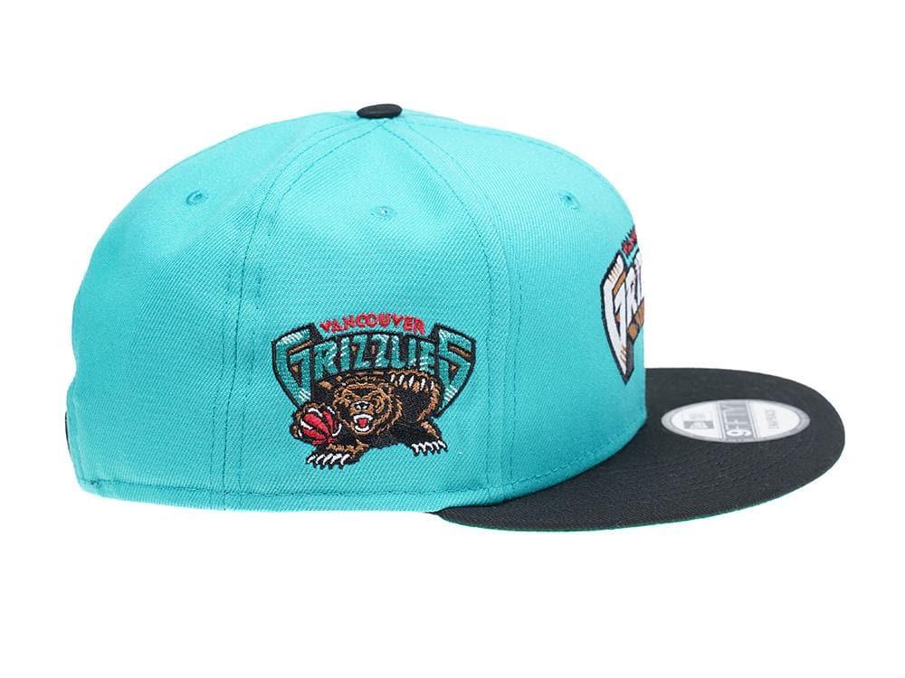 New Era Caps Vancouver Grizzlies New Era NBA Hardwood Classics Wordmark 9FIFTY Snapback Hat - Teal