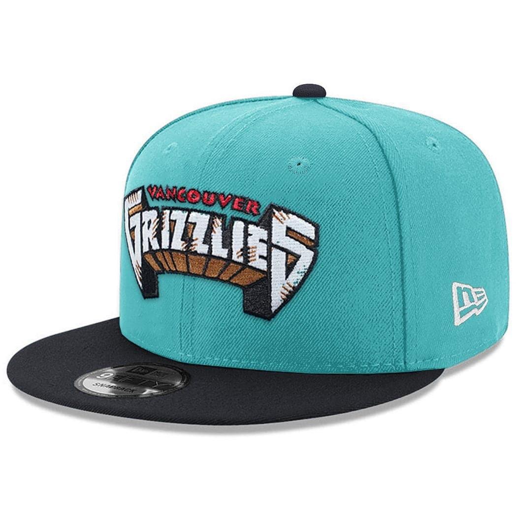 New Era Caps Vancouver Grizzlies New Era NBA Hardwood Classics Wordmark 9FIFTY Snapback Hat - Teal