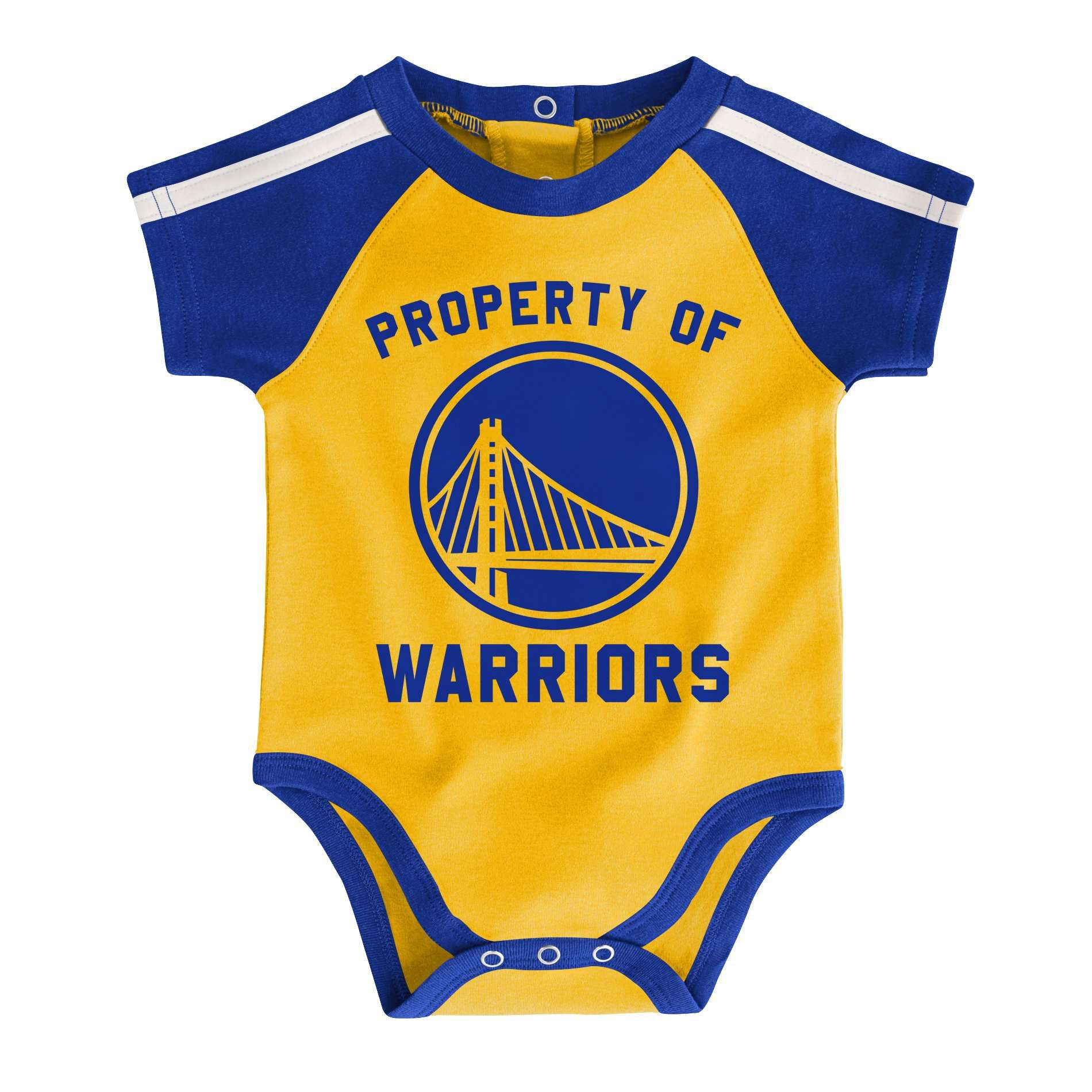 Newborns Golden State Warriors Outerstuff NBA Rebound Creeper Bib & Bootie Set - Blue