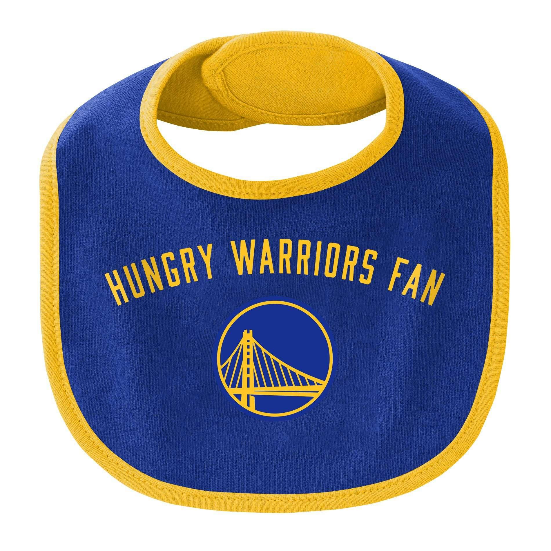 Infants Golden State Warriors Outerstuff NBA Rebound Creeper Bib & Bootie Set - Blue