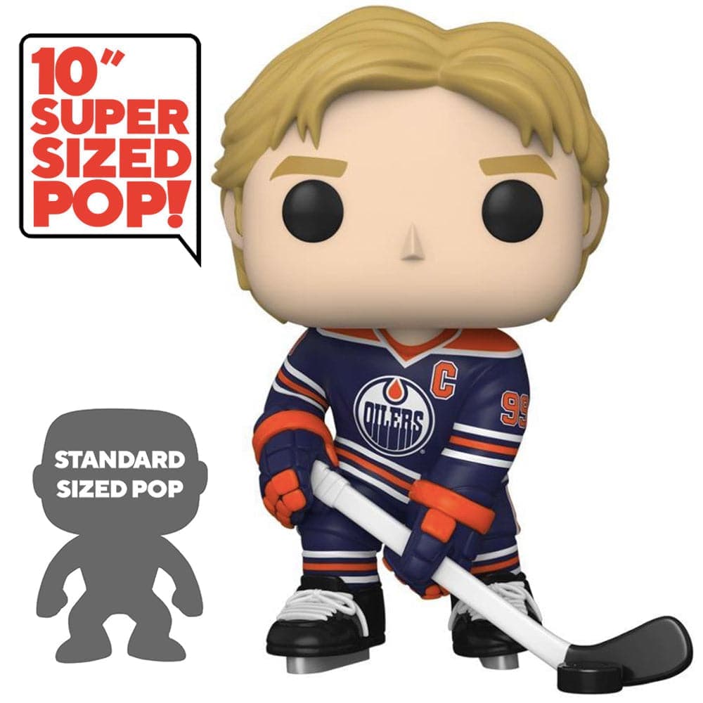 Funko Figures Wayne Gretzky Edmonton Oilers Funko NHL Jumbo 10" Pop Figure - Blue