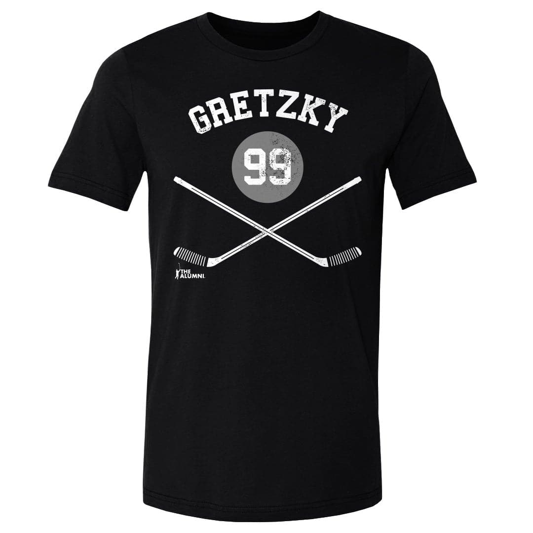 500 Level T-Shirts Wayne Gretzky Los Angeles Kings 500 Level NHL Sticks T-Shirt - Black