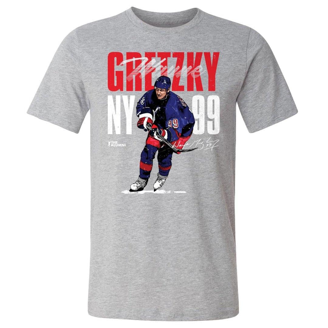 500 Level T-Shirts Wayne Gretzky New York Rangers 500 Level NHL Bold T-Shirt - Heather Grey