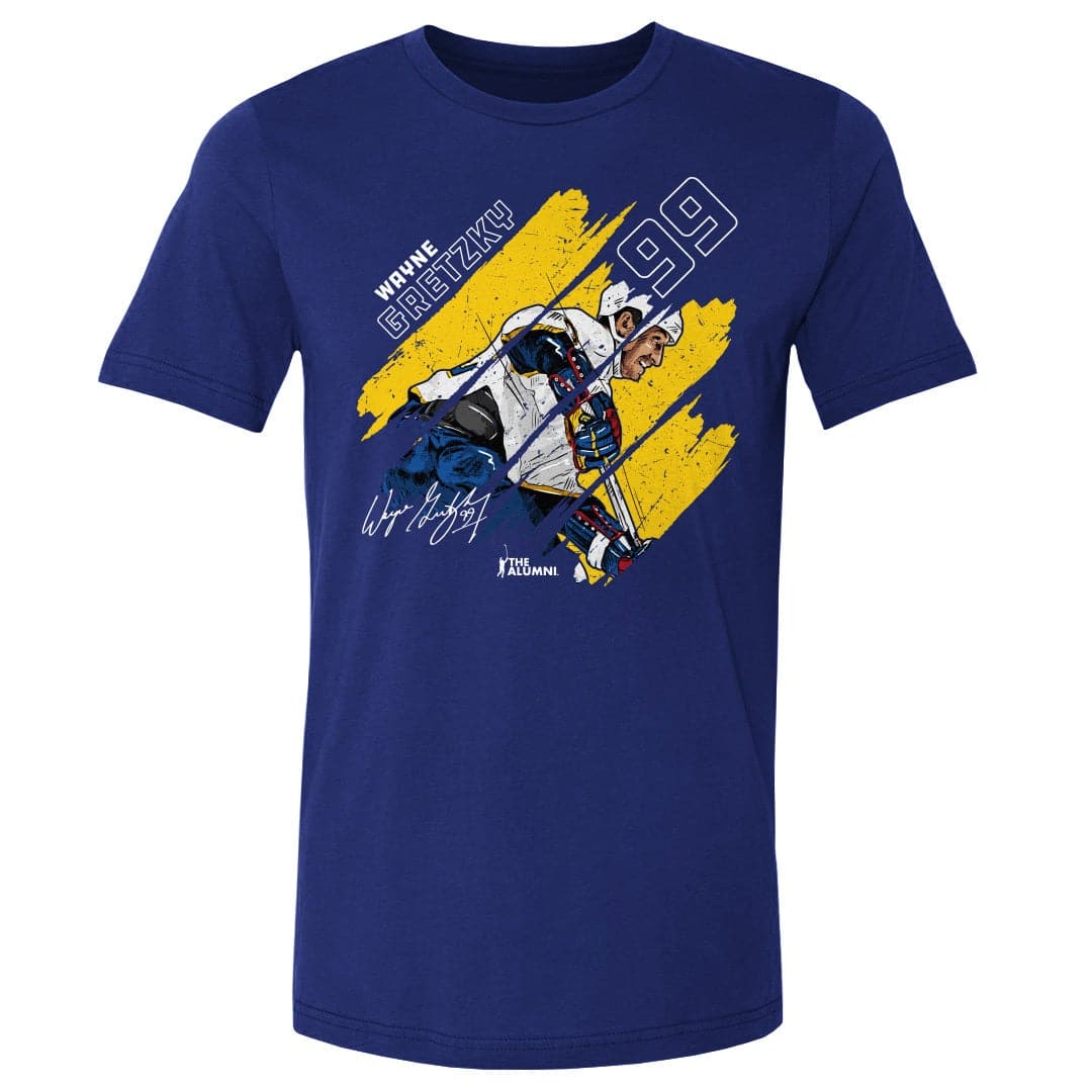 500 Level T-Shirts Wayne Gretzky St. Louis Blues 500 Level NHL Stripes T-Shirt - Blue