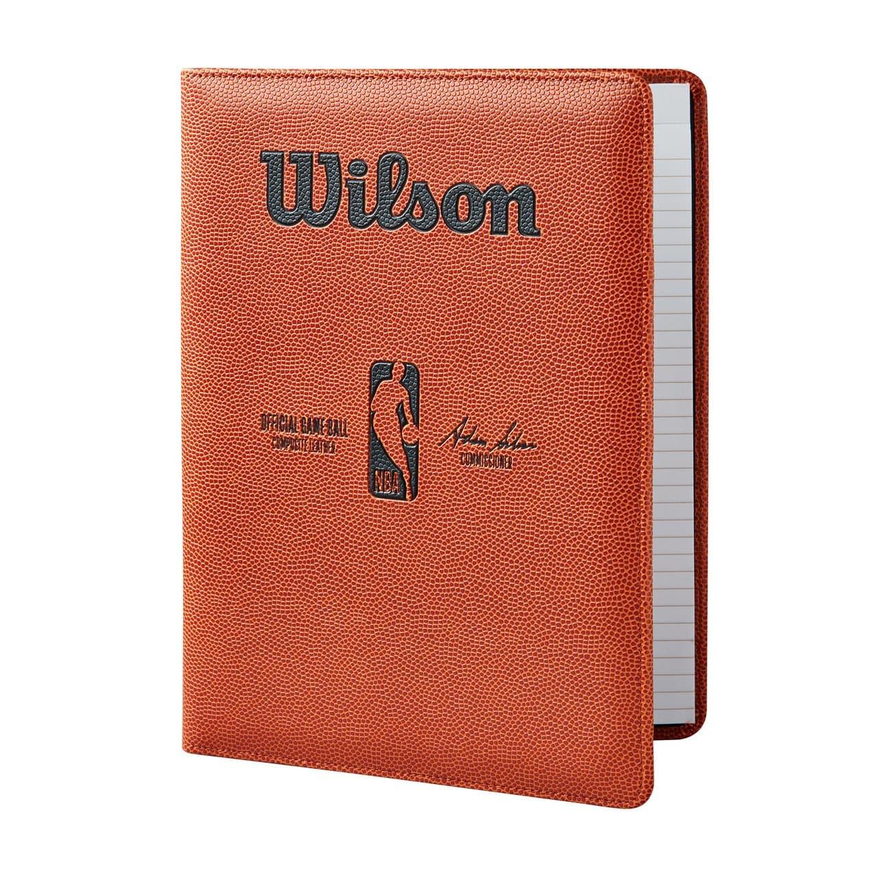 Wilson Sporting Goods Accessories Wilson NBA Logoman Padfolio 8.5” x 11” Notepad Holder - Orange