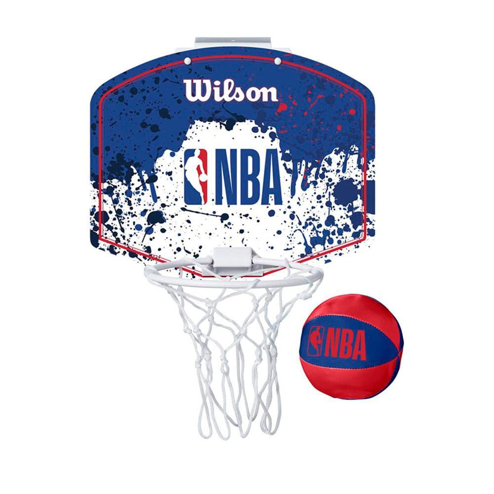 Wilson Sporting Goods Accessories Wilson NBA Logoman Splatter Mini Hoop Indoor Basketball Backboard - Blue