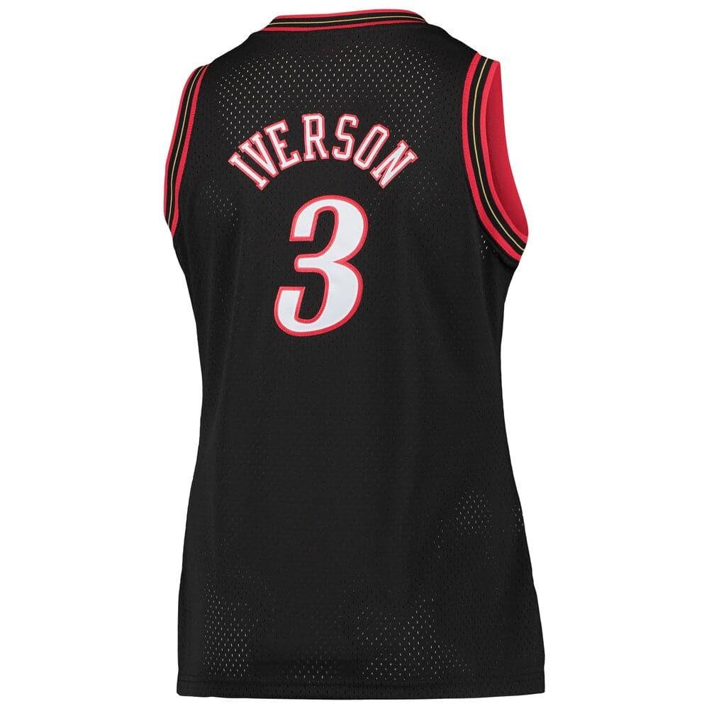 Mitchell And Ness Jerseys Womens Allen Iverson Philadelphia 76ers Mitchell & Ness NBA Swingman Jersey - Black