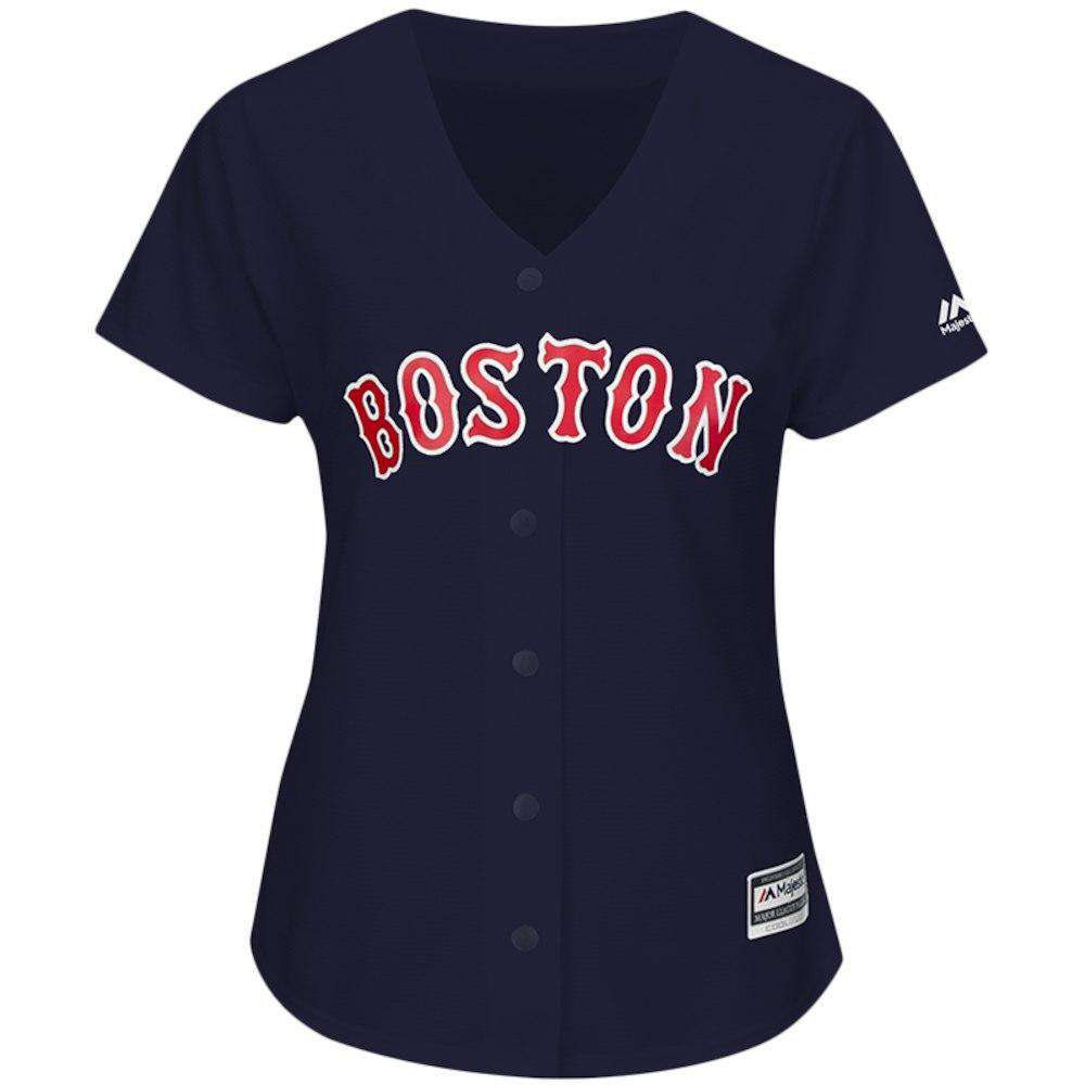 Majestic Athletic Jerseys Womens Boston Red Sox Majestic MLB AC Cool Base Replica Jersey - Navy