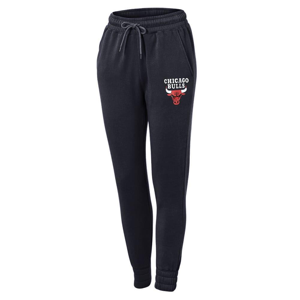 Mitchell And Ness Pants Womens Chicago Bulls Mitchell & Ness NBA Logo Vintage Track Pants - Black