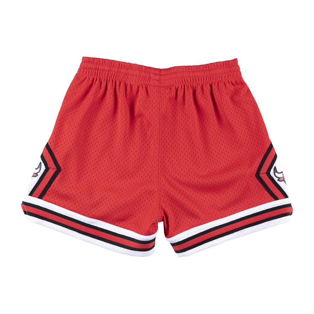 Mitchell And Ness Shorts Womens Chicago Bulls Mitchell & Ness NBA Road Jump Shot Shorts - Red